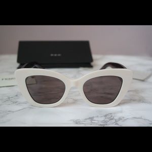 Fendi FF 0327S Cat Eye Thick Rim Sunglasses